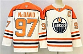 Men's Edmonton Oilers #97 Connor McDavid White Orange 2024-25 With C Patch Heritage Classic Primegreen Stitched Jersey,baseball caps,new era cap wholesale,wholesale hats